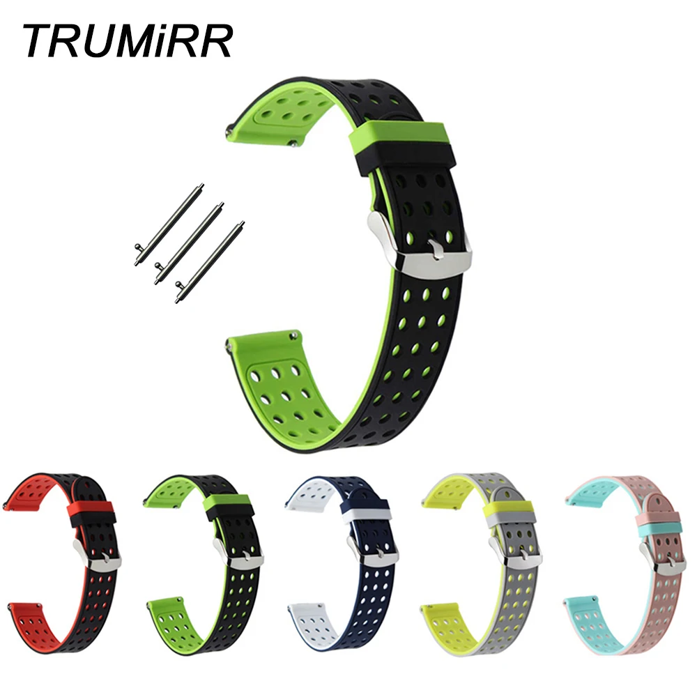 Quick Release Silicone Rubber Watchband Universal Watch Band Sports