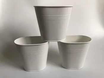 

10Pcs/lot D12XH11CM White Metal Vase Small Oval Vase Wedding Decorative Pots Pure Centerpieces SF-0516