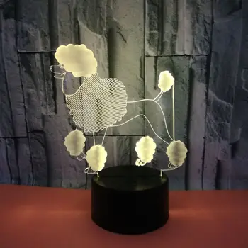 

New Dog 3d Lamp Colorful Touch Remote 3d led Visual 3d Light Fixtures Gift Atmosphere Small Table Led Night Light