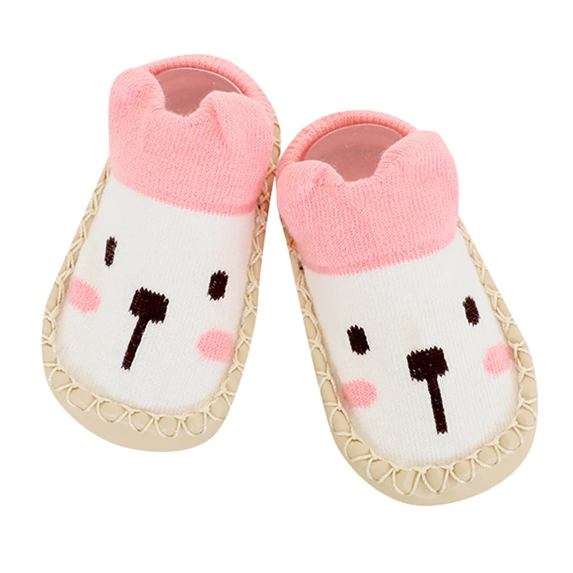 Противоскользящие носки для новорожденных девочек и мальчиков с милыми животными из мультфильмов цветные детские повседневные носки-тапочки От 0 до 2 лет, A20