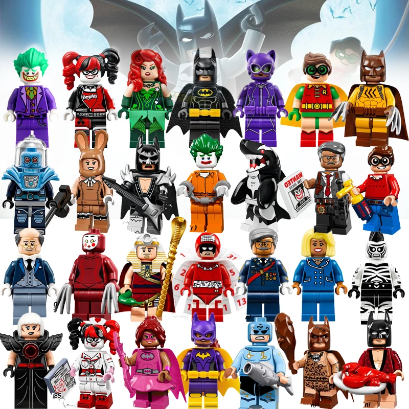 Joker Harley Quinn Mini Brick Single Sale Super Heroes Robin Catwoman Glam Metal Batman Building Block