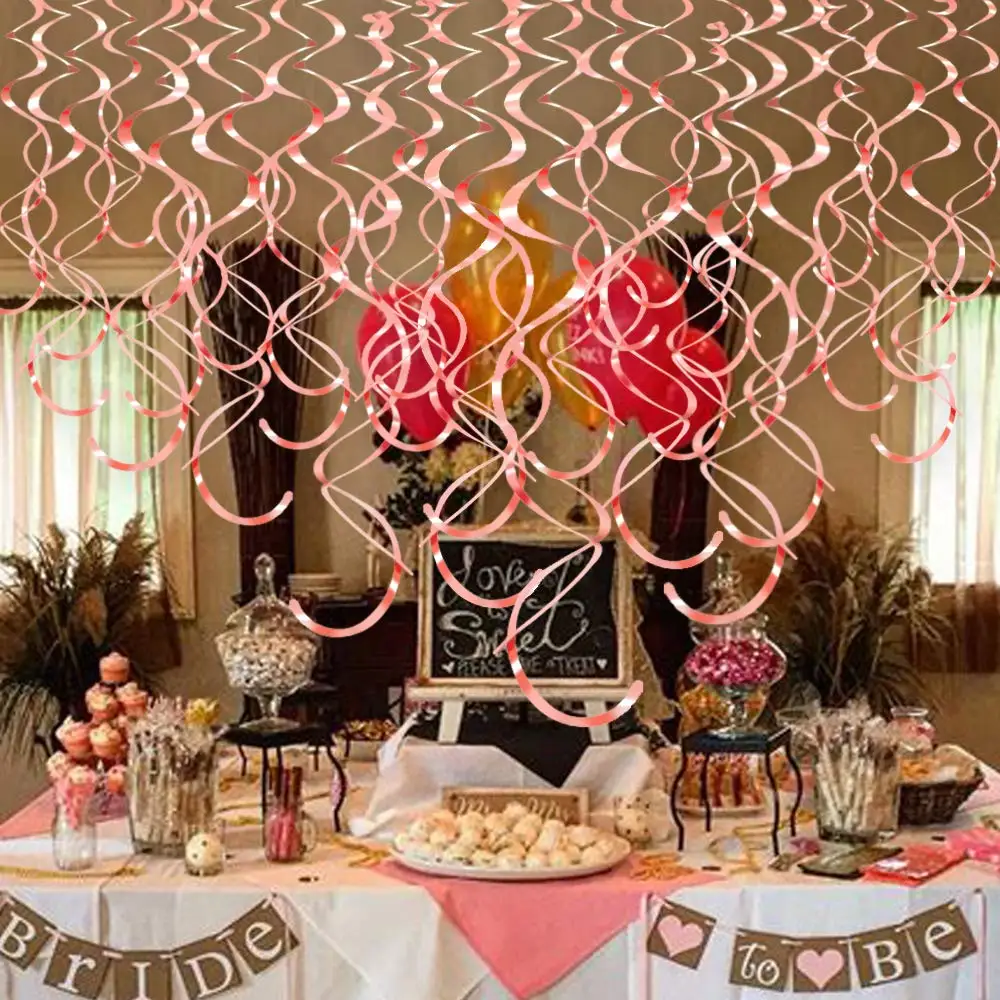  Wedding Decoration Hanging Swirls (18 Counts) Table Decoration Confetti(15g) for Wedding Bridal Sho