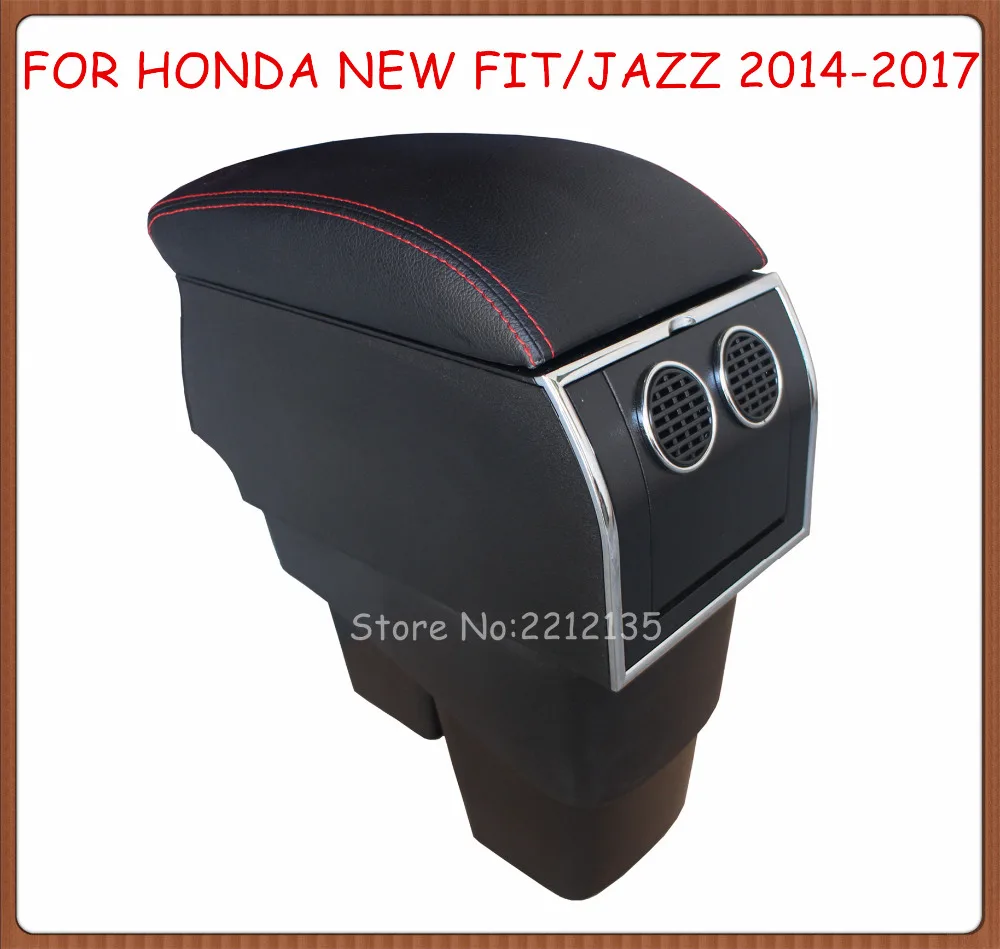 For HONDA NEW FIT JAZZ 2014 2017 8pcs USB Armrest,Car center arm rest
