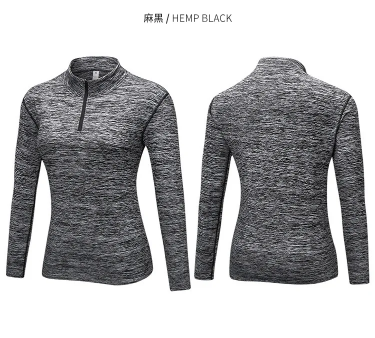 Autumn Yoga Jacket with Velvet Yoga Shirt Female Exercise Suit Long-sleeved Tight Collar Zipper Sports Shirt Running Jacket8