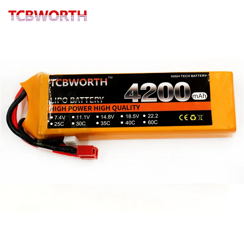Новый оригинальный RC LiPo аккумулятор 2S 7 4 V 4200mAh 35C для Самолет автомобиль Лодка