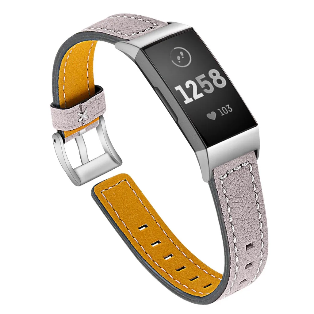 Ремешок из натуральной кожи ремешок для мужчин t Fitbit Charge 3 Charge 3 SE Женский Мужской совместимый Fitbit Band ремешок