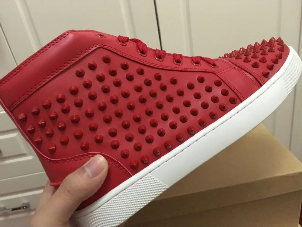 

Terry men's brand shoes women rivet sneaker fashion big size shoes black leather pu great quality original box