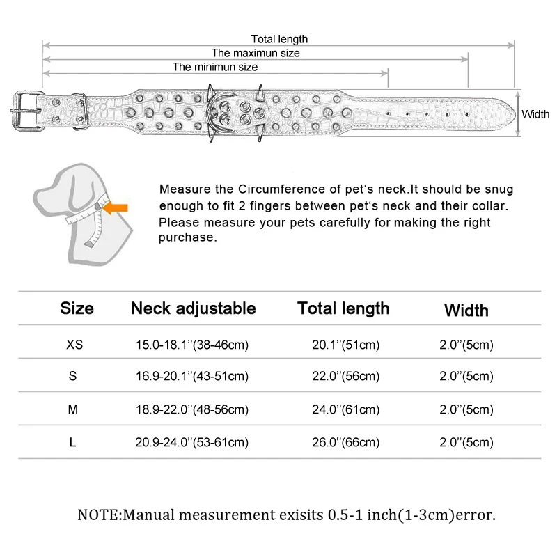 Классный ошейник для собак Шипованный кожаный для собак ошейники Питбуль бульдог большой ошейник для собак Регулируемый для средних больших собак Beagle