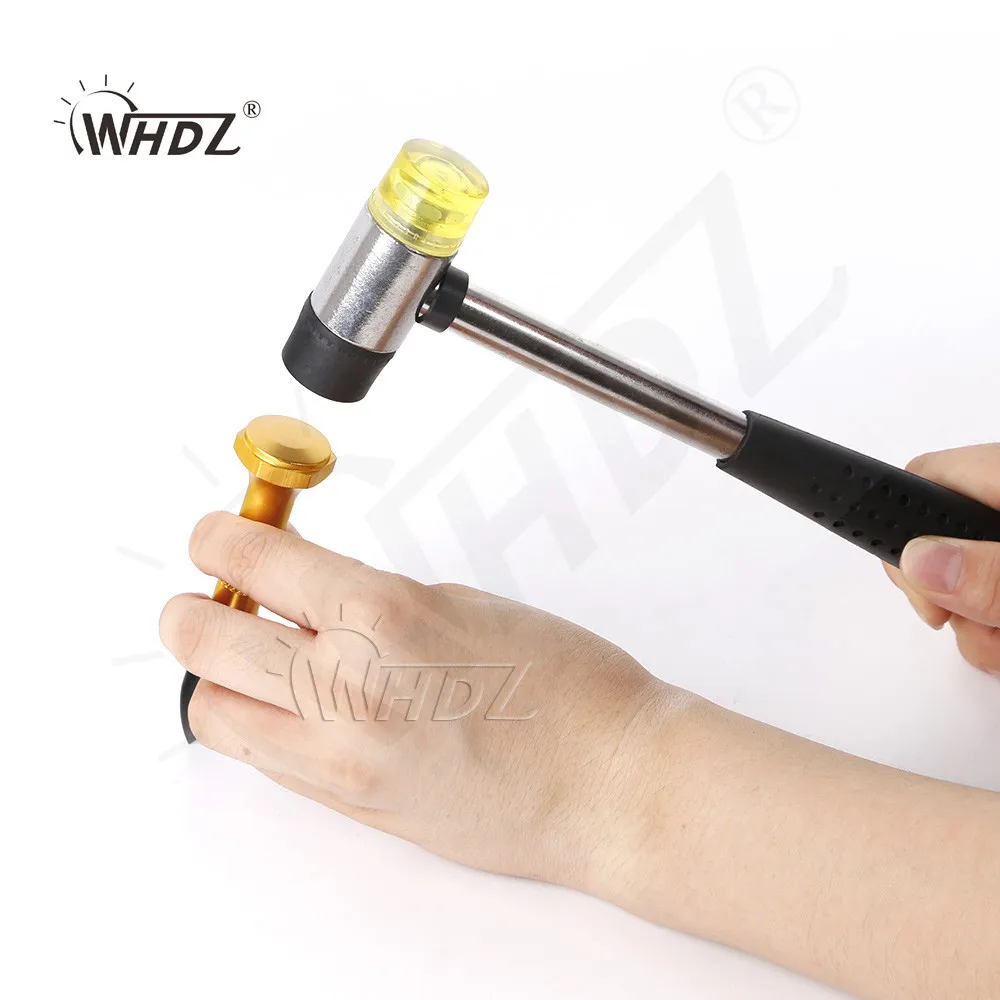 High Quality Dent Removal PDR Tools  Aluminum Dent Hail Hammer - Gold Tap Down Pen With POM Heads Rubber Hammer Tool (3)
