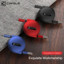 ФОТО Cafele USB Type C for Xiaomi A1  Retractable Type C Cable  Charging Data Transmission Sync USB Type-C Cable for Samsung S8 100cm
