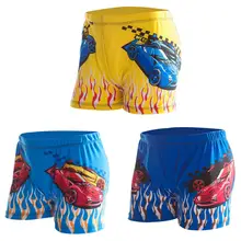 Детские плавки пляжные плавательные шорты с мультипликационным принтом Рисунок выглядят мило и красиво эластичные мальчиков Плавание одежда желтого и голубого цветов