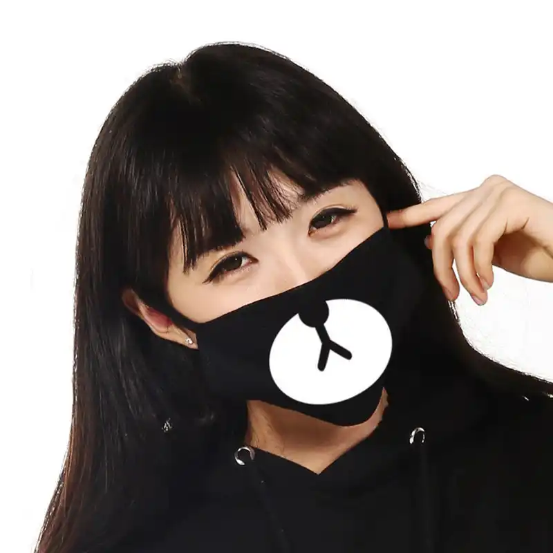2018 Cotton Mouth Face Mask Unisex Korean Style Kpop Black Bear