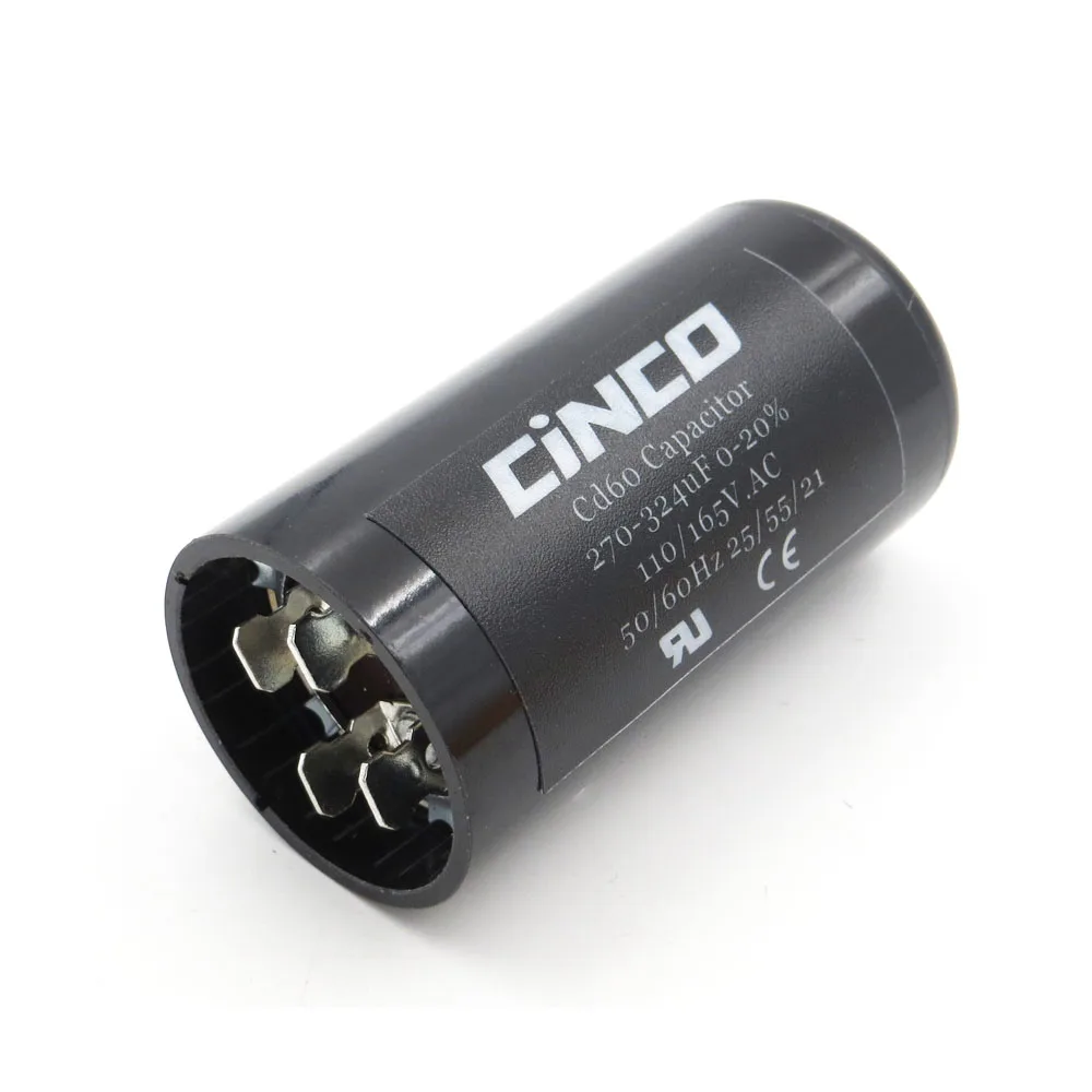 

CD60 Motor Start Capacitors Motor Starting 270-324uF 110V 125V 165V 270-324 mfd uf mf Compressor HVAC Electrolytic 110VAC 125VAC