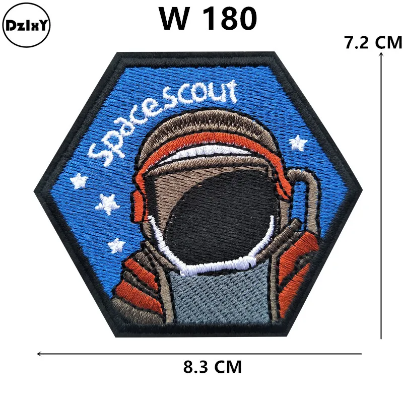 46 стилей) космический астронавт Вышивка Патчи для футболки Железный На полосатая одежда наклейка с ракетой космический корабль самолеты значки@ N