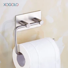 Xogolo Stainless Steel 304 Sturdy Modern Style Wall Mounted Stickers Kitchen Bathroom Toilet Paper Holder Roll Holder