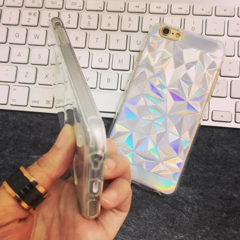 Новинка чехол для iPhone 5/Φ 6 6S Plus/ip7 7 Plus 8 X 3D с голограммой в виде радуги и мороженого