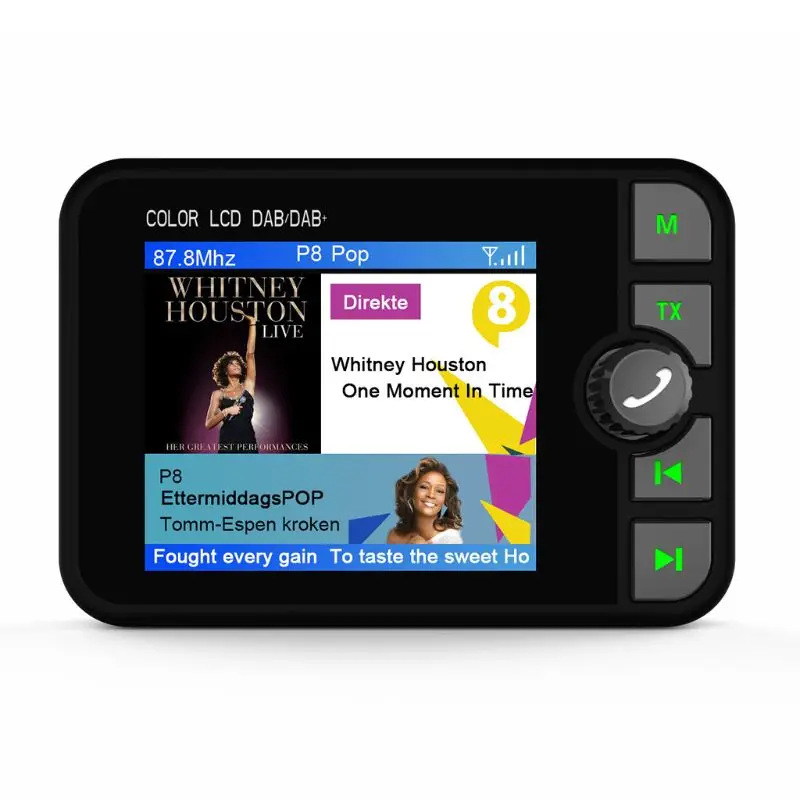 

Mini DAB Digital Radio Receiver Adapter Colorful LCD Screen Bluetooth MP3 FM Transmitter for Car Accessories