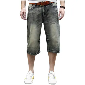 

new fashion mens short jeans brand Loose large size clothing summer shorts thin breathable denim shorts male