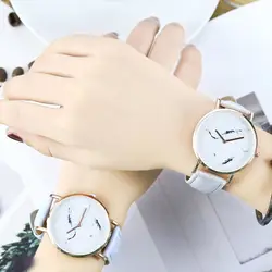Для женщин простой Бизнес моды кожа кварцевые наручные часы relogios feminino де Pulso наручные Для женщин кварцевые часы женские часы