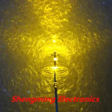 100 шт 5 мм круглый желтый Суперяркий Светодиодный Свет Прозрачный