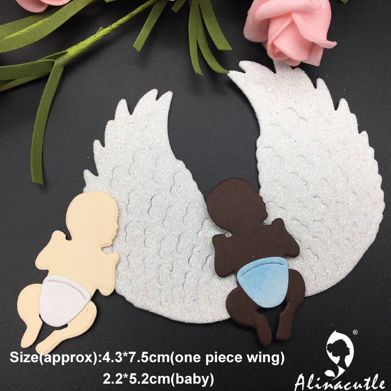 

Die cut metal cutting die punch baby wing angel Alinacraft Scrapbook album papercraft handmade card stencil art cutter
