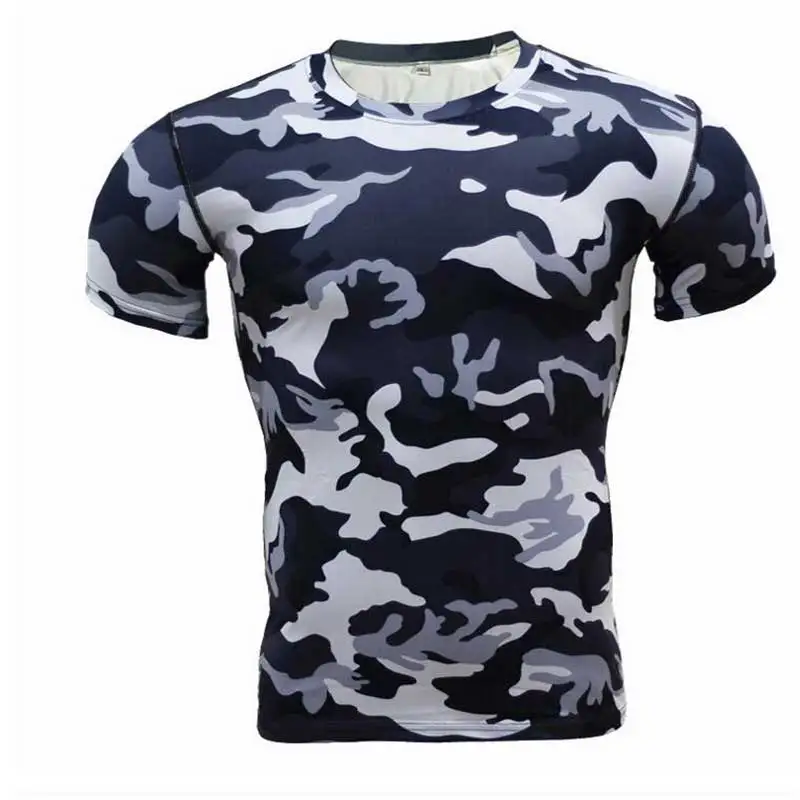 2016 Summer Style Camouflage Compression Shirt Fitness Men Flash Camo T Bodybuilding Crossfit Tights | Мужская одежда