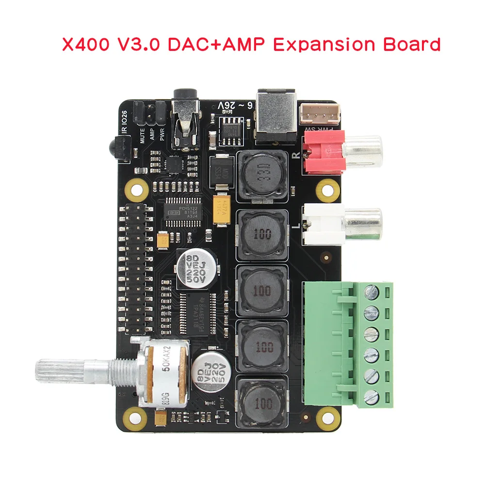 Raspberry Pi X400 I2S Audio Expansion Board Sound Card, DAC Module for