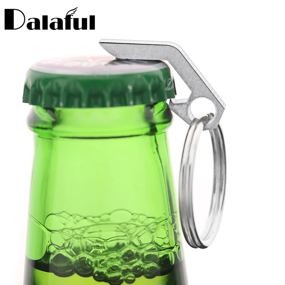 

Pure Titanium Bottle Opener Keychains Mini Keyrings Portable Outdoor EDC Camping Equipment Pocket Tools For Key Chain K369
