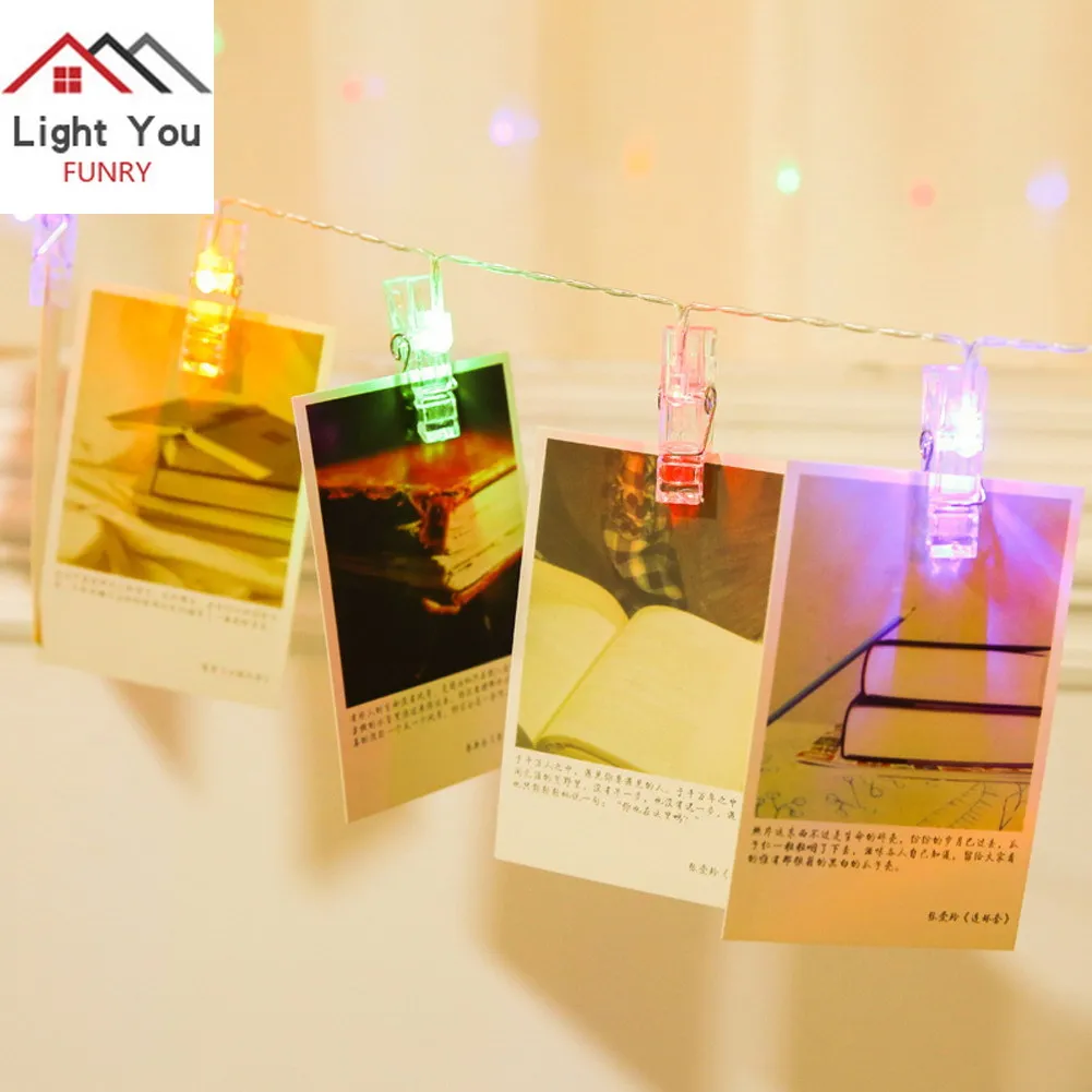 

20LED Photo Clips Decorative String Lights Party Ornaments Decorative Lights Christmas Day Decorative Lights