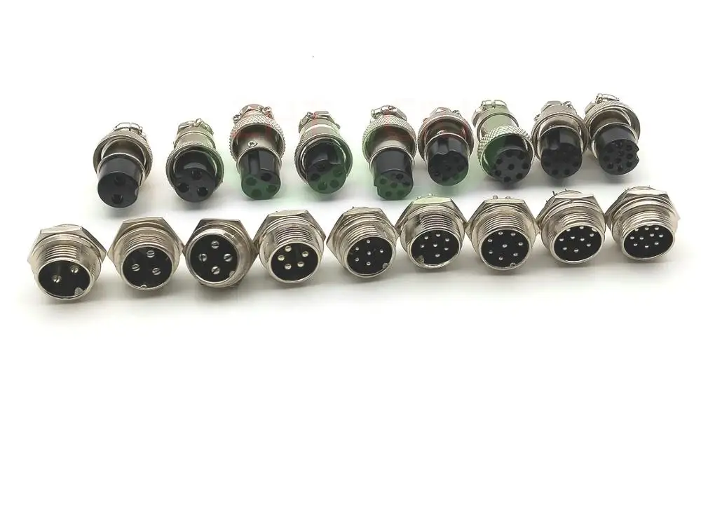 10 комплектов GX16 16 мм 2pin 3pin 4Pin 5pin 6pin 7pin 8Pin 9pin 10pin16mm аудио разъем для крепления