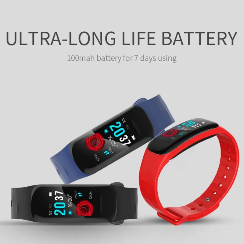 

H29 Smart Bracelet 1.14 Inch Real-time Heart Rate Monitoring Motion Record Find Bracelet Function Information Push Smart Watch