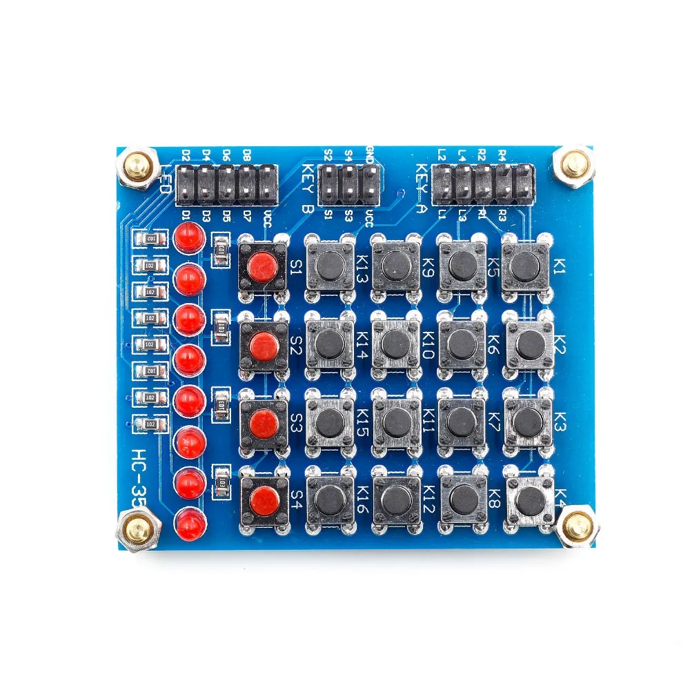 4x4 Keypad Matrix Keyboard Buttons LED For MCU PIC ATMEL AVR Arduino Smart car