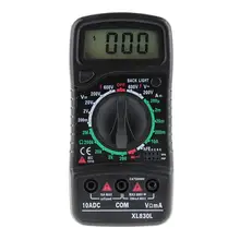 ANENG XL830L Цифровой Мультиметр Портативный мульти метр AC/DC вольтметр ПОСТОЯННОГО ТОКА Амперметр тестер сопротивления Голубой Подсветкой