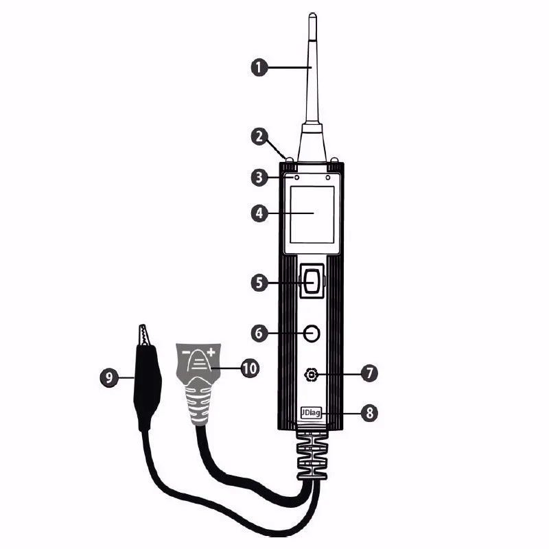 BT100 Battery Tester Jdiag BT-100 Battery Electrical System Circuit Tester Star Voltage 9V Better Than PT150 YD208