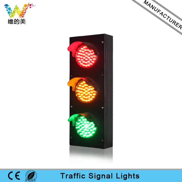 Sinal de Trânsito Mini Inoxidável 85-265 v Vermelho Verde Amarelo Crianças Luz Aço 100mm ac