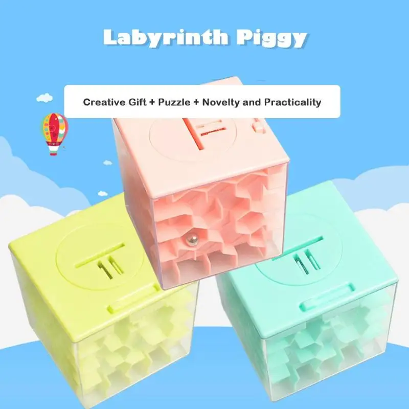 

Puzzle Toy 3D Maze Piggy Bank Transparent Walking Bead Magic Box Magic Cube