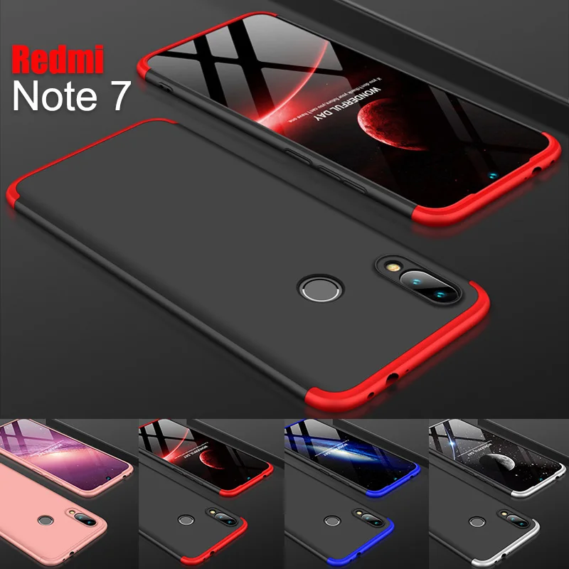 

3-in-1 Plastic Hard 360 Full Protect Case FOR Xiaomi Redmi Note 7 Cover Anti-Shock Fully PC Case Xiaomi Redmi Note 6 Note 5 Pro