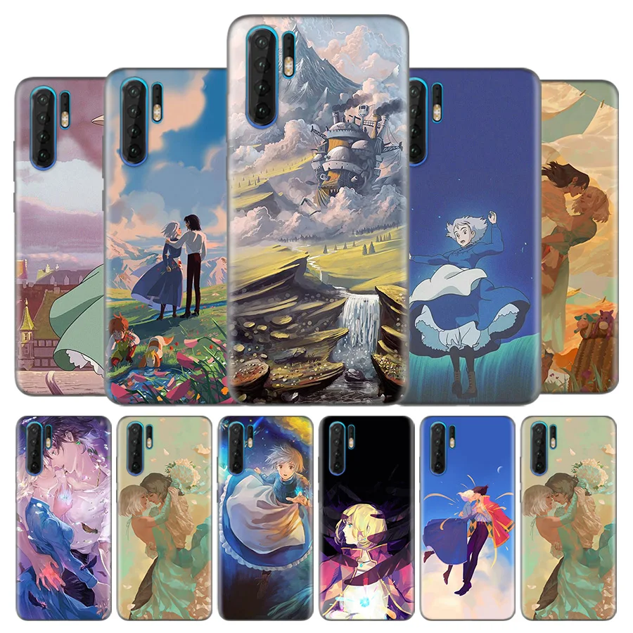 

Silicone Phone Cover Case for Huawei Mate 20 10 P30 P20 P10 P9 Nove 5 5i Pro Lite P Smart Z Plus 2019 Shell Howls Moving Castle