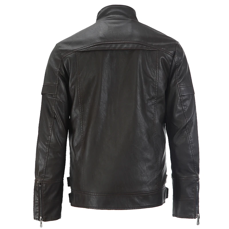 jaqueta de couro barata masculina