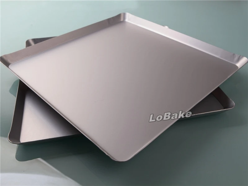 new arrivals shallow 40cm width square shape plain anodizing anodized aluminum baking sheet