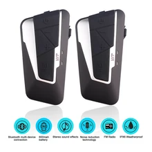 2 шт. fodsports t9s мотоциклетные Шлемы-гарнитуры внутренней связи Bluetooth Мото 1200 м Водонепроницаемый IPX6 с 800 мАч Батарея fm Радио