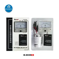 PHONEFIX K-9035 A/B DC кабель питания с мультиметром дисплей Запчасти для iPhone 5S 6 6 S 7 8 X MAX XR ремонт материнской платы