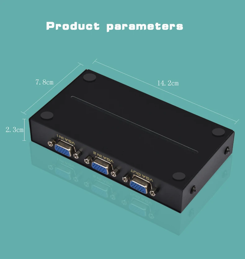 2 порты VGA переключатель 2 в 1 из VGA Разветвитель переключатель коробки VGA видео переключатель для ПК ноутбук Настольный ПК монитор конвертер