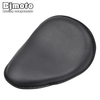 

BJMOTO Motorcycle Retro Cafe Racer Seat Leather Solo Slim Seat Mount for Harley Sportster XL883 XL 1200 Bobber Chopper