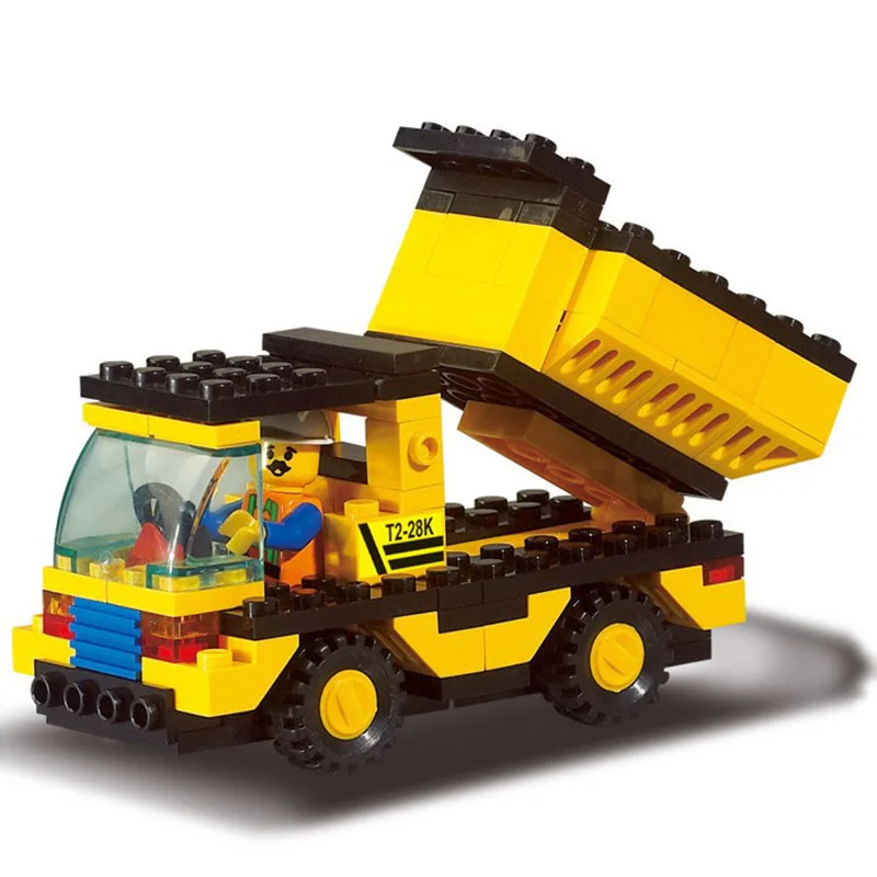 

93pcs/set DIY Construction Vehicles Truck Assemble Building Blocks Bricks Kits Children Puzzle Educational Toys Kids Gifts