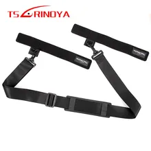 TSURINOYA 110 см* 4 см регулируемый рыболовный наплечный ремень с двумя Привязками для защиты спиннинга литья сумки для удочки