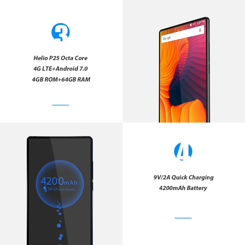 Original Vernee Mix 2 4G LTE 4GB 64GB RAM ROM Smartphone 6.0\