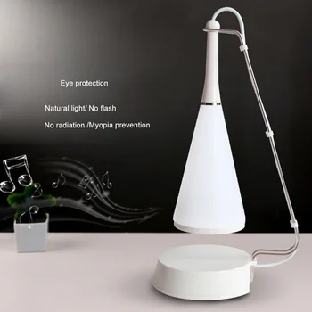

Adjusted Audio Desk Lamp With Audio Cable USB Charging Night Light LED Touch Sensor Table Lamp Bluetooth Speaker Light