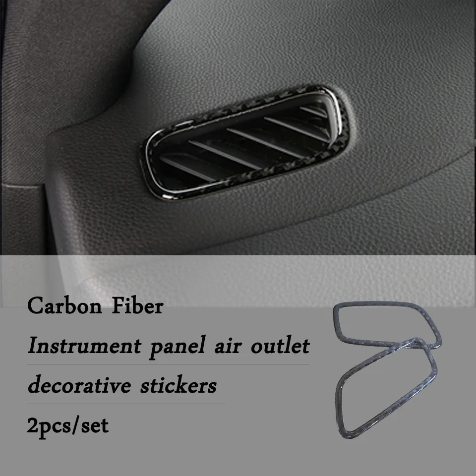 LENTAI 2 шт. Авто Стайлинг углеродного волокна приборной панели стороны розетки рамка наклейка для Porsche Macan 2015 2016 2017 2018 аксессуары
