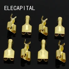 Conector de spade feminino, terminal de crimpagem de 6.3mm 6.3mm
